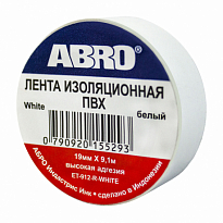 ABRO изолента белая 9,1м ET-912-18-10-WHT-RW 10шт /500шт. 